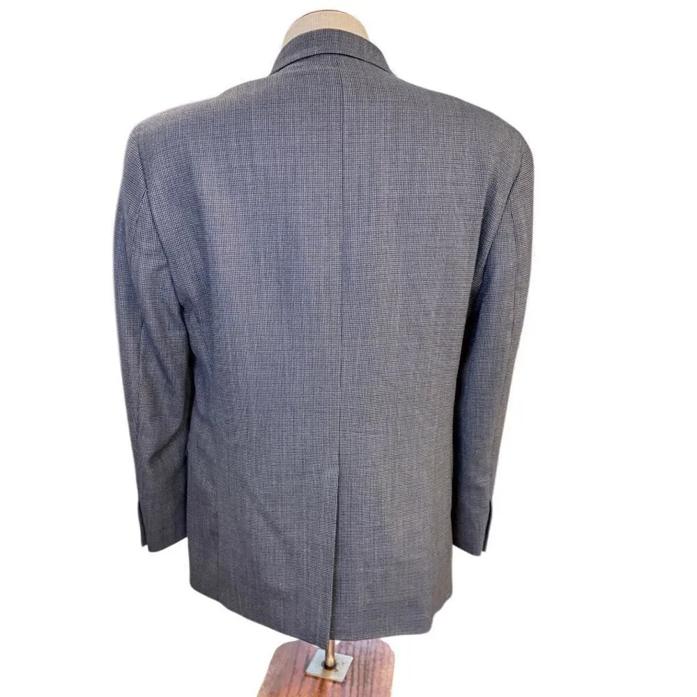 Lauren Ralph Lauren Men’s 40S Blue/Grey Wool 3 Button Blazer